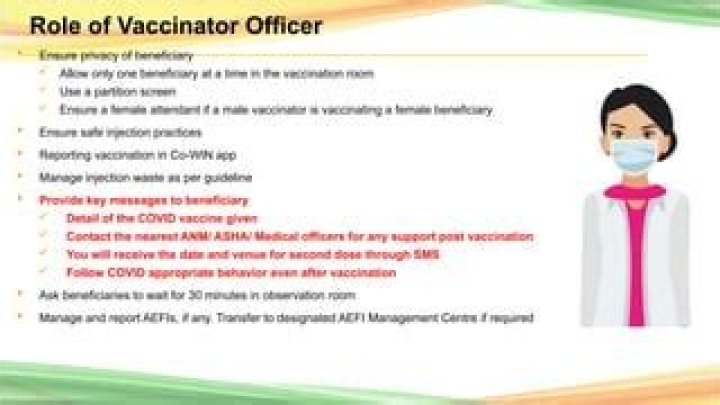 How will the beneficiary receive information about due date of the COVID-19 vaccination?