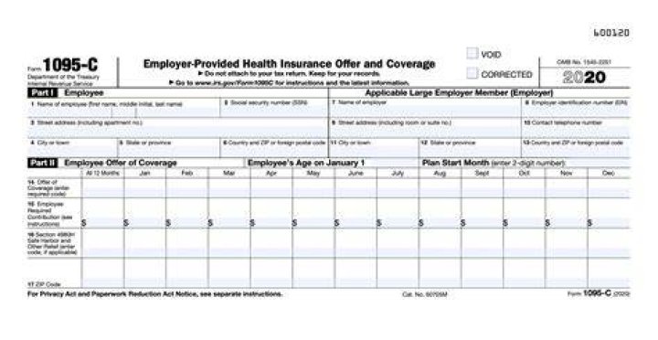 Is a 1095 C required for 2020 taxes?