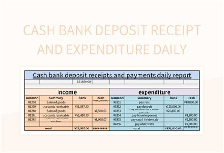 Is cash deposit considered income?