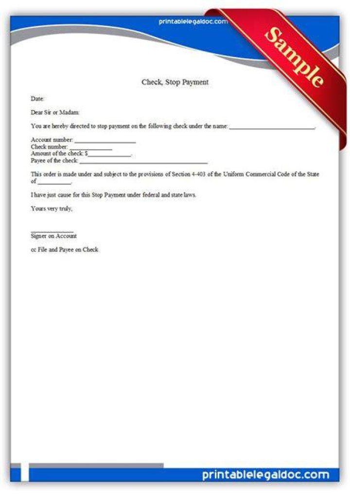 Is it legal to stop payment on a check for services rendered?
