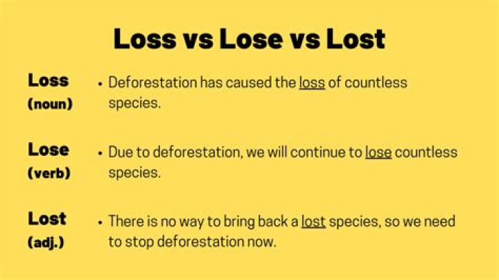 Is it loss or lost?