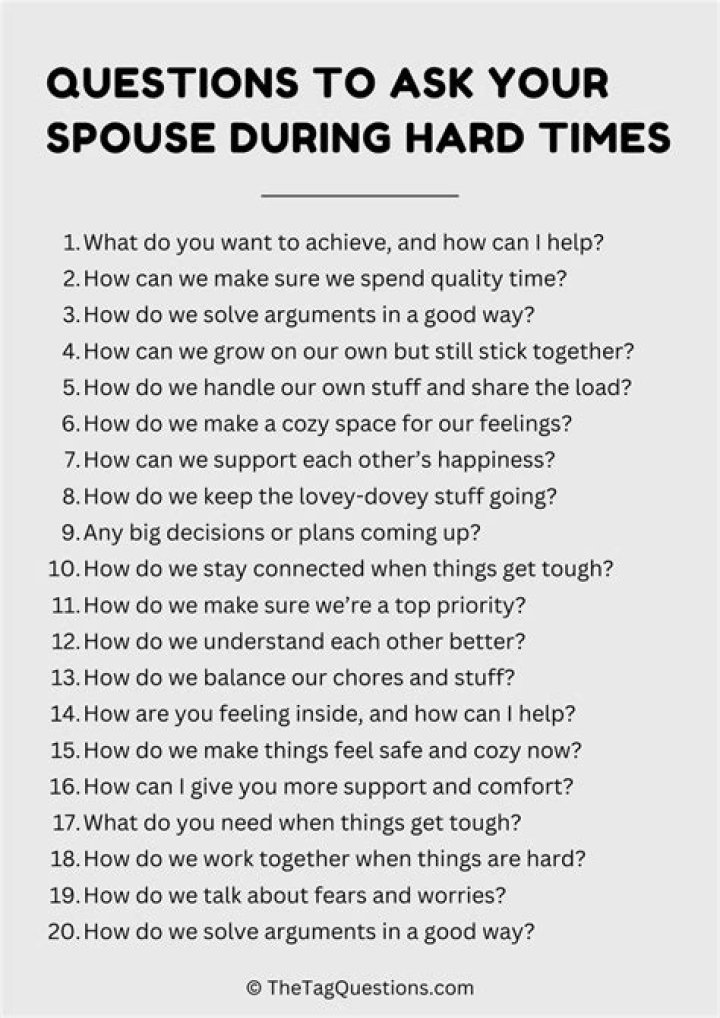 What are some good questions to ask your spouse?