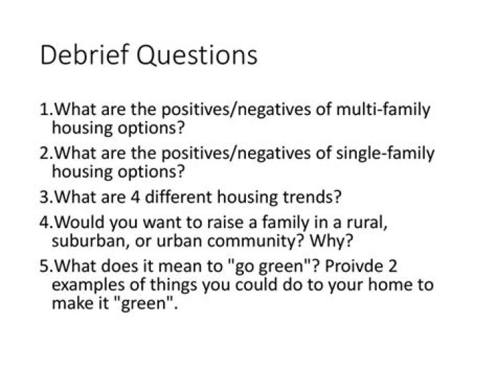 What are the positives negatives of multi-family housing options?