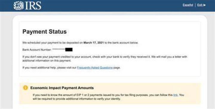 What bank does the IRS use for stimulus payments?