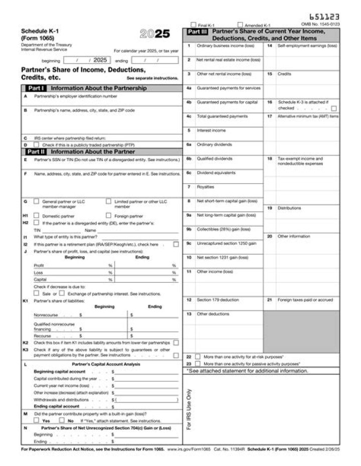 What do I need to know about the K-1 form?