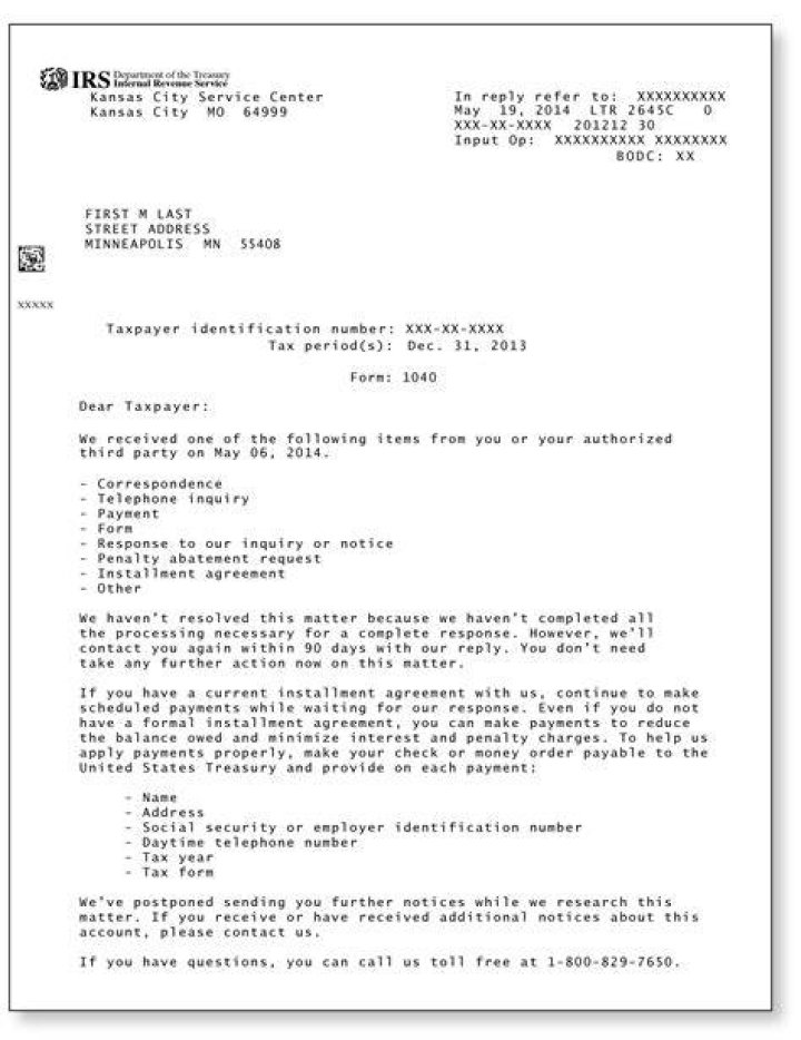 What do I need to receive an IRS letter?
