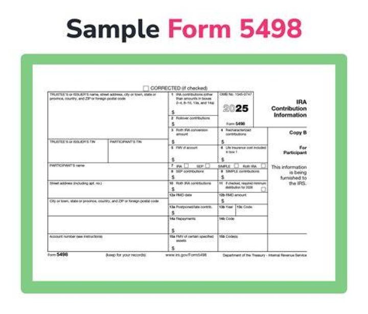 What does FMV of account mean on Form 5498?