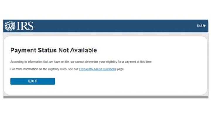 What does it mean when the IRS website says please try again later?