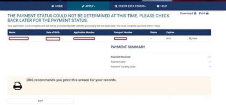 What does payment not available mean?