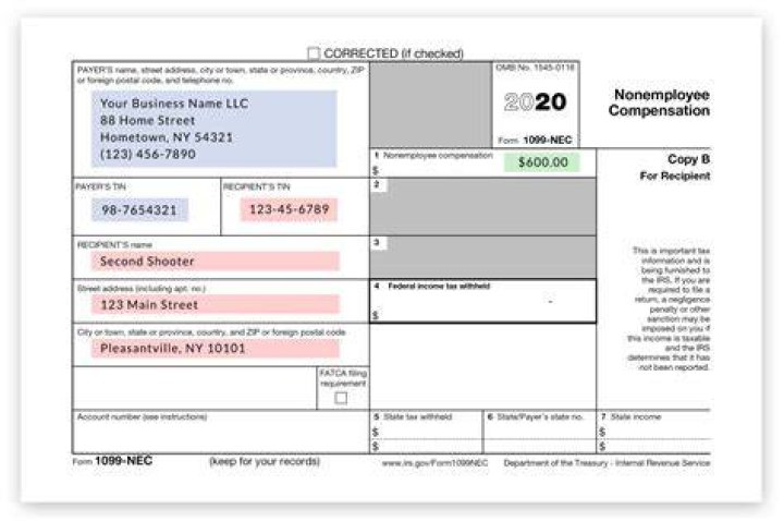 What form does a 1099 contractor fill out?
