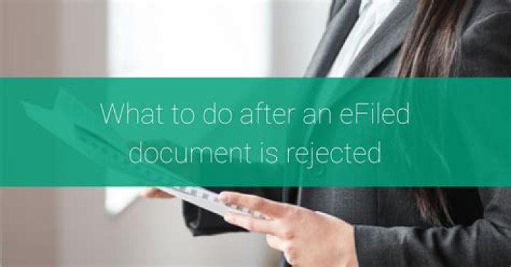 What happens after an efiled document is rejected?