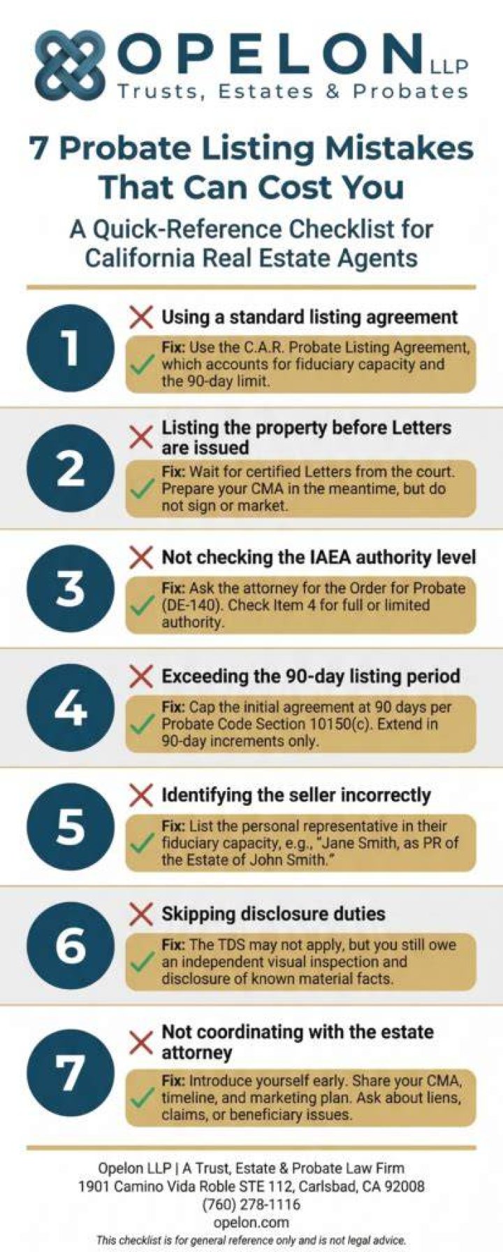 What happens if I make a mistake on probate?