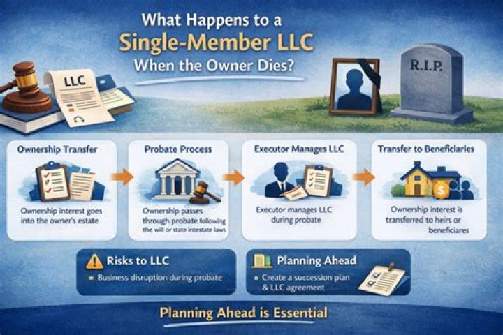 What happens to a LLC when one member dies?