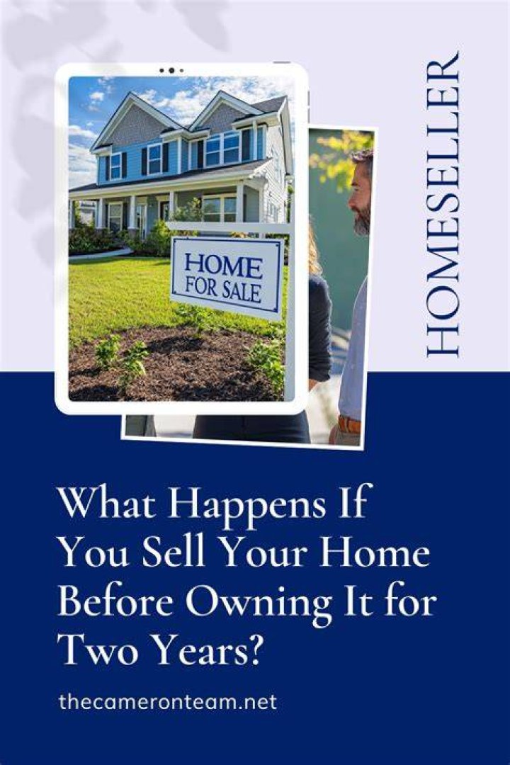 What happens when you sell your home for less than 2 years?