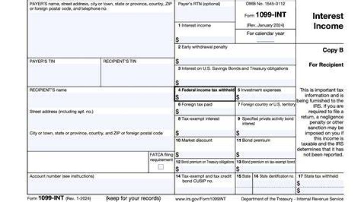 What is a 1099 INT form and when should you receive it by?