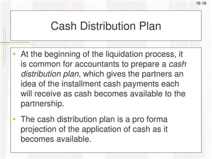 What is a cash distribution in partnerships?