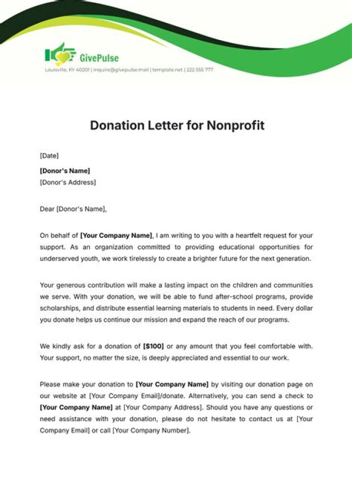 What is a donation type that a nonprofit business can receive?