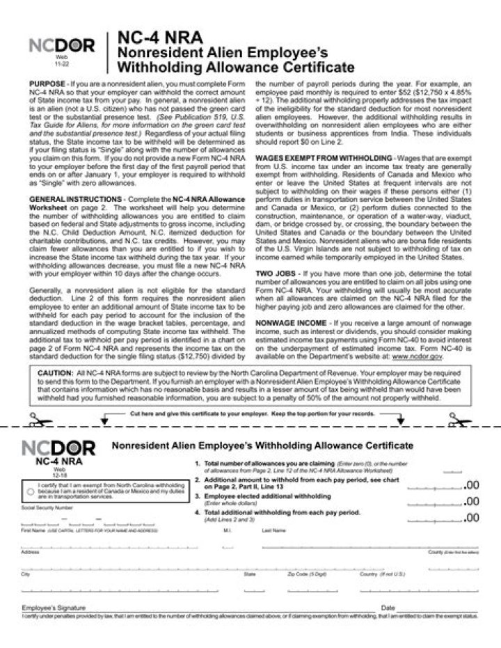 What is a nonresident alien employee?