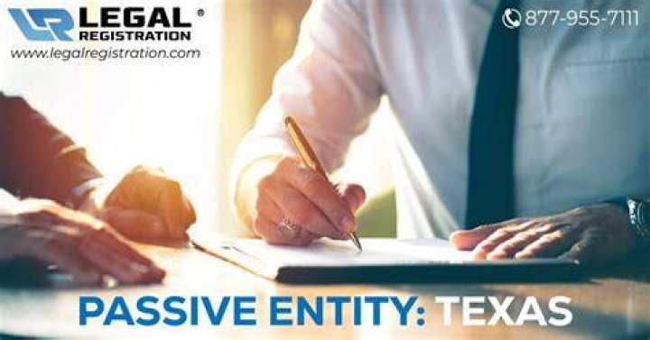 What is a Texas passive entity?