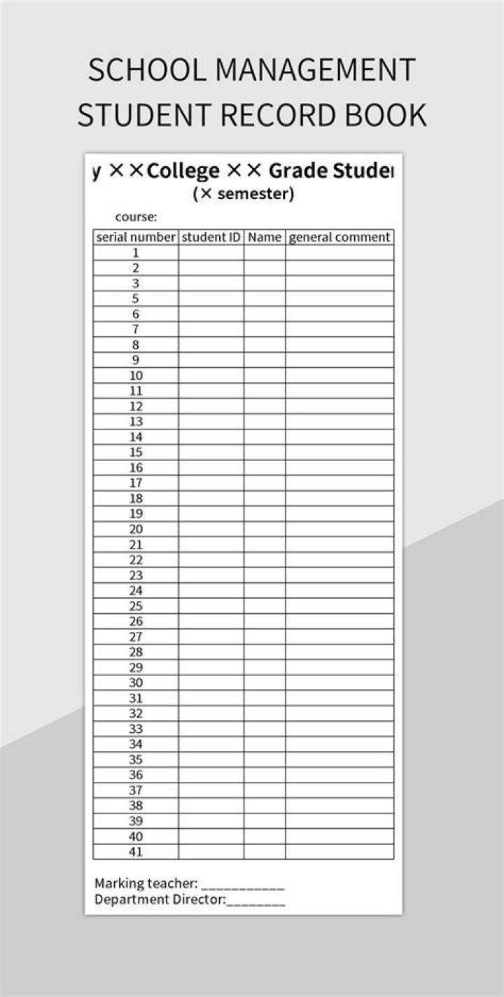 What is an example of school records?