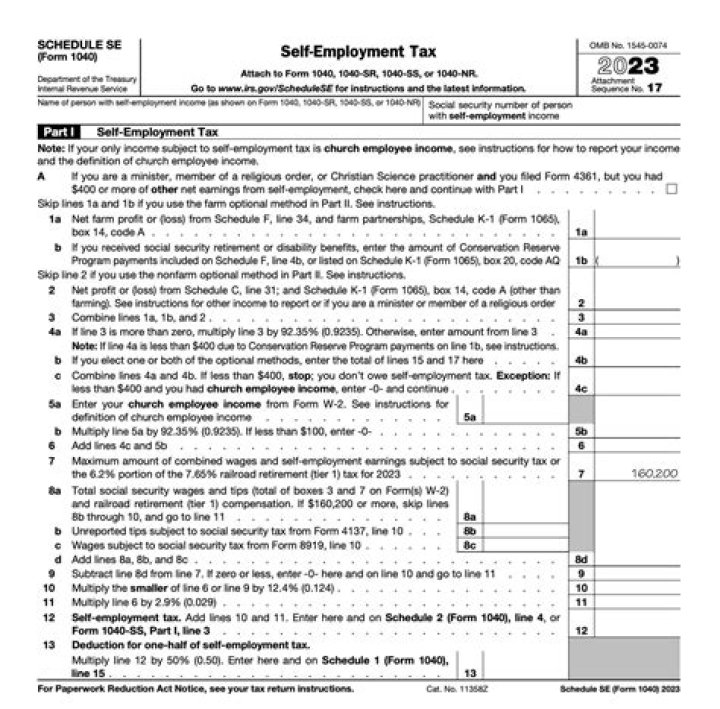What is Schedule SE for?