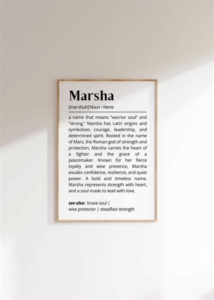 What is the name Marsha short for?