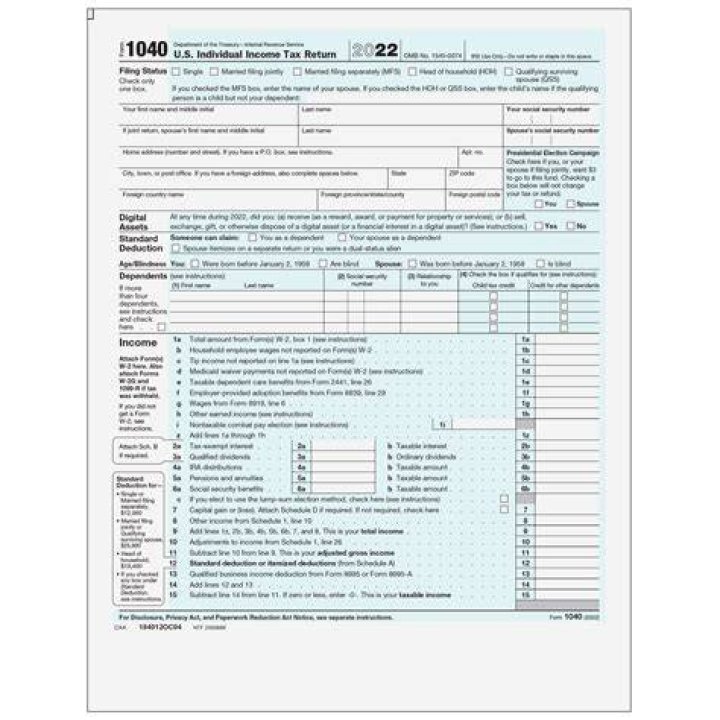 What is the order of tax return forms?