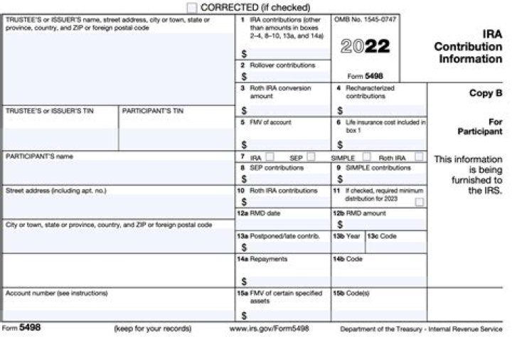 What is the purpose of IRS form 5498?