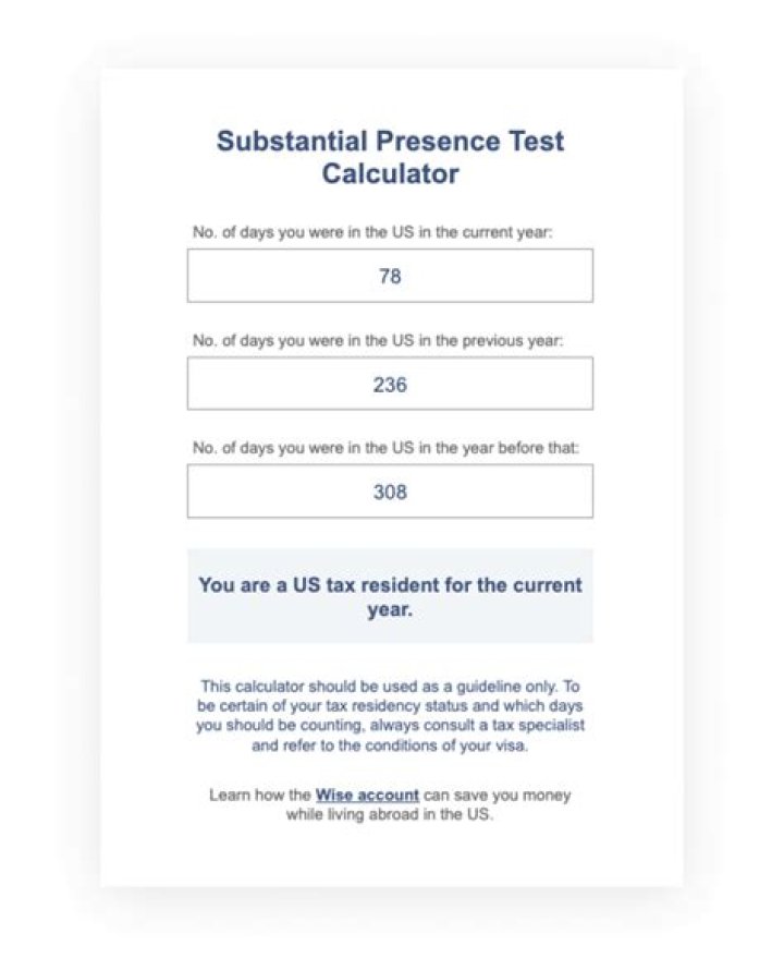 What is us substantial presence test?