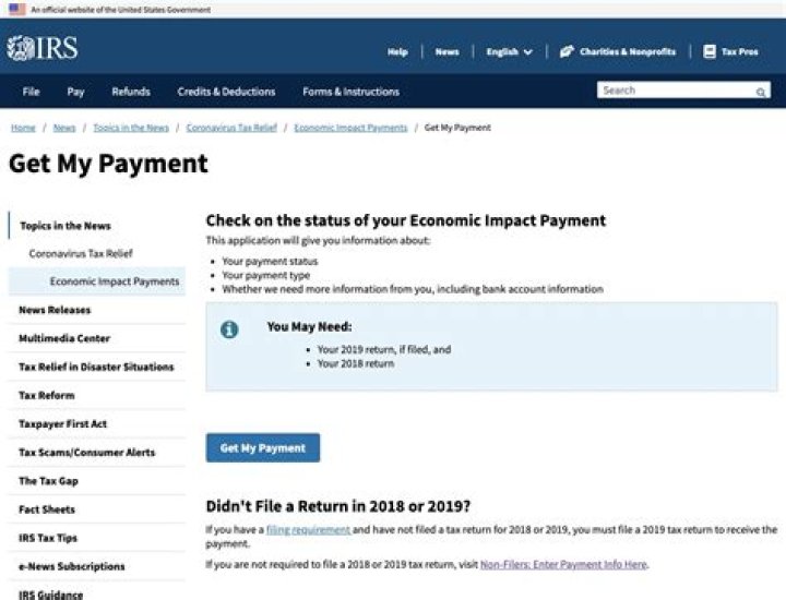 What to do if IRS get my payment does not work?