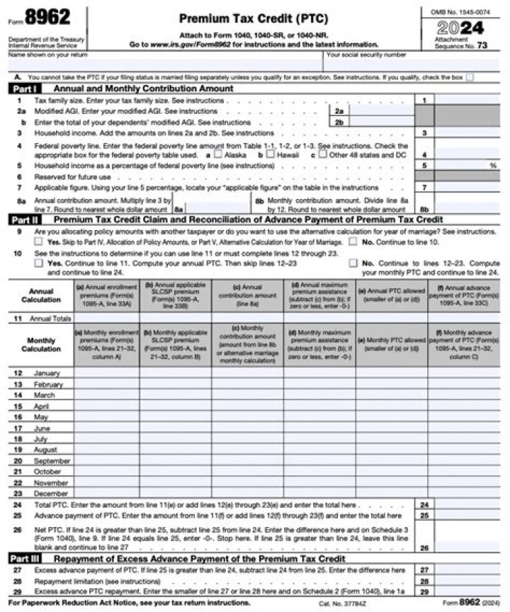When do I get my 1095-A and Form 8962?