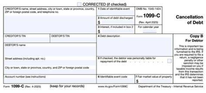 When do you need a 1099 for debt forgiveness?