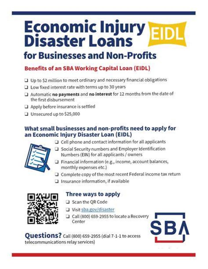 When to apply for economic injury disaster loan?