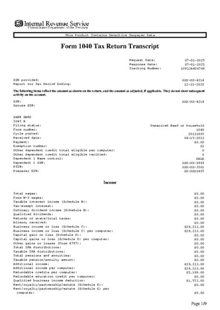 When to request tax transcript for prior year tax return?