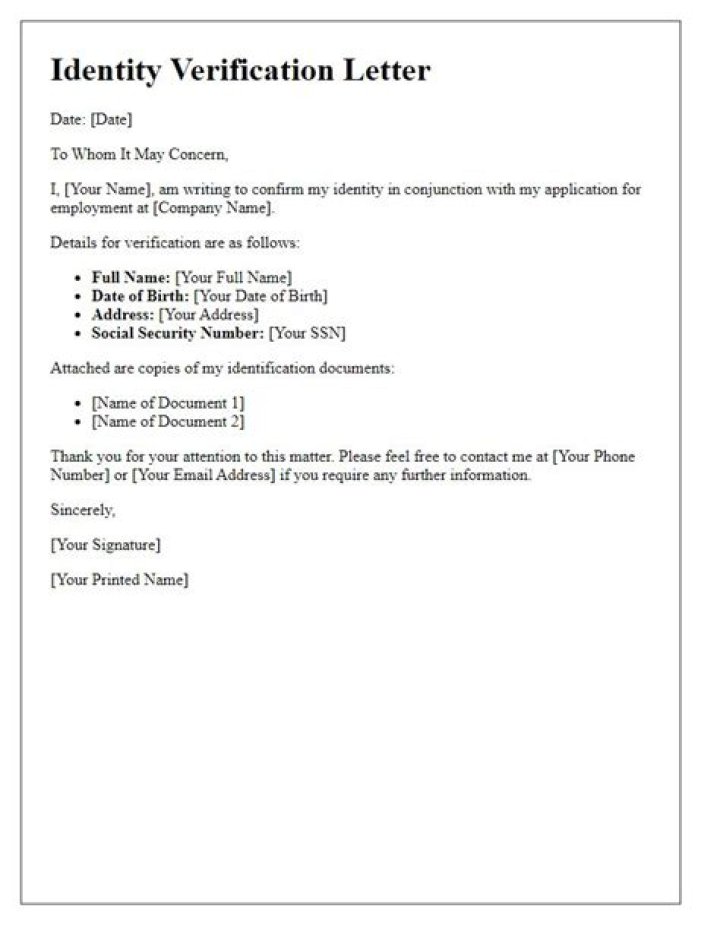 Where can I get an identity verification letter?