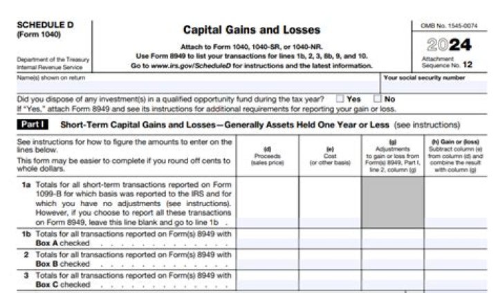 Where do capital losses go on 1040?