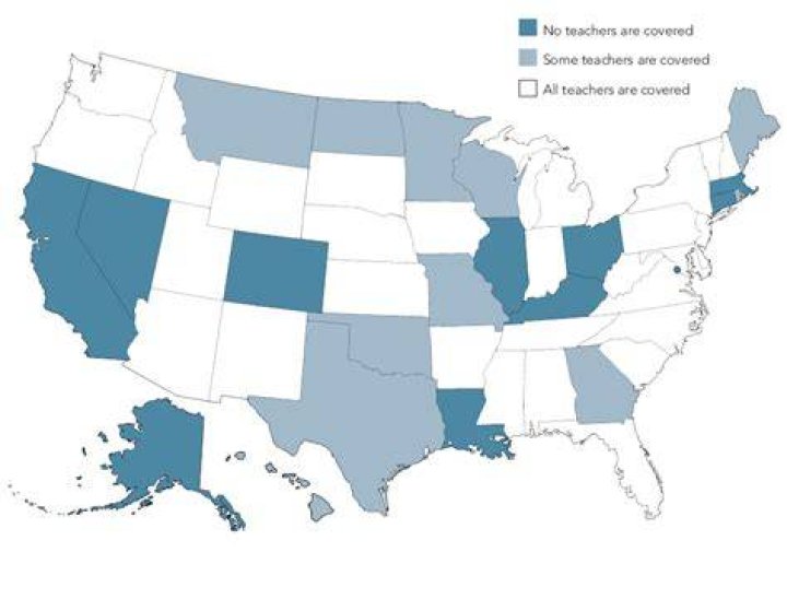 Which states exclude teachers from Social Security?