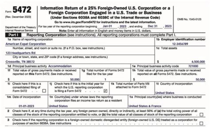 Who files a form 5472?