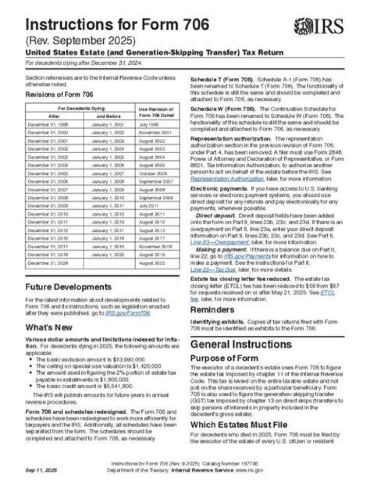 Who fills out Form 706?
