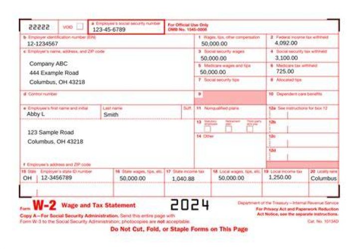 Who should fill out the W-2 form?