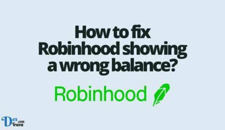 Why does Robinhood show wrong balance?