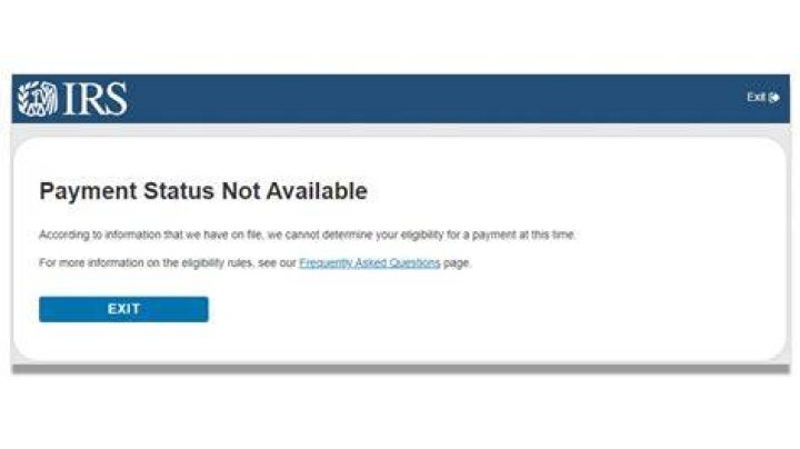 Why is my IRS stimulus check not available?