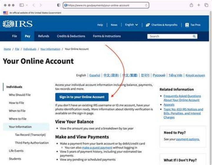 Why is the IRS not using my bank account information?
