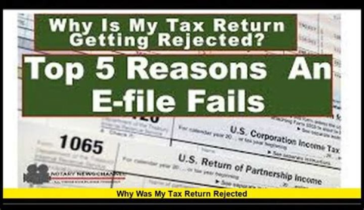 Why was my tax return rejected by someone else?